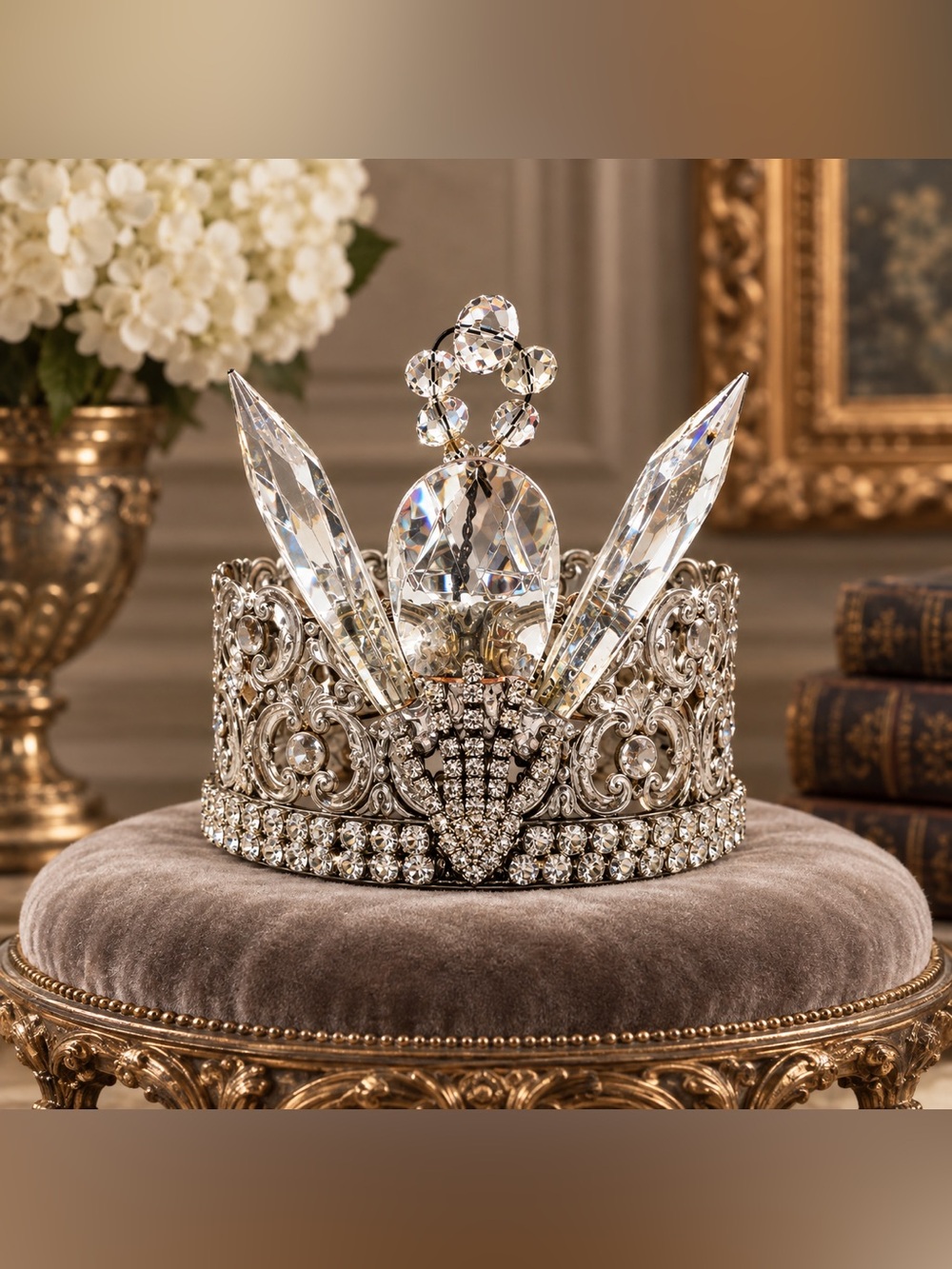 Illumination Decor Crown – Crystal Light Crown, Radiant Statement